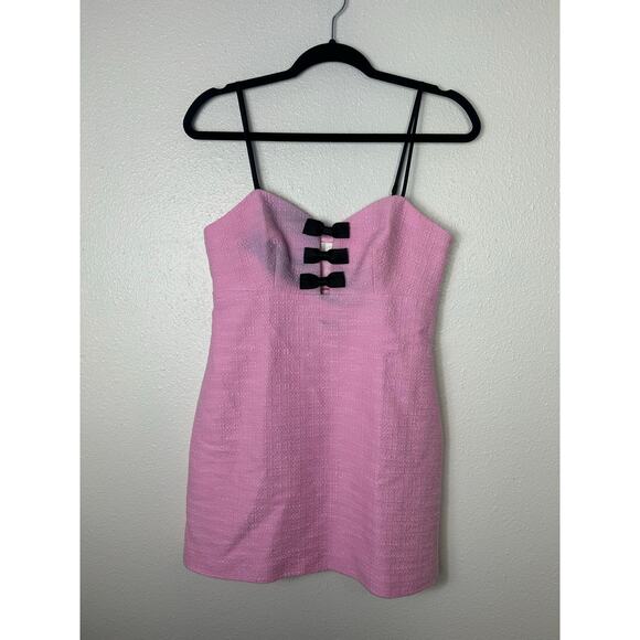 Loveshackfancy Adelaide Tweed Mini Dress Pirouette Pink Sz 4 - Picture 4 of 12